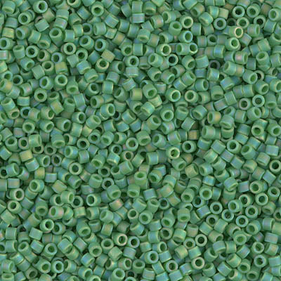 11/0 - DB0877 - Vert pois iris AB mat Opaque · Miyuki Delica