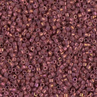 Miyuki Delica 11/0 - DB1016 Pink Rhubarb AB Metallic Gold Luster