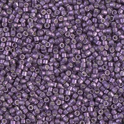 Miyuki Delica 11/0 - DB1185 Purple Eggplant Galvanized-Dyed Semi-Matte