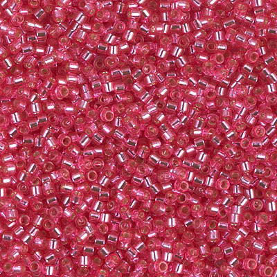 Miyuki Delica 11/0 - DB1338 Dark Pink Rose Silver Lined-Dyed