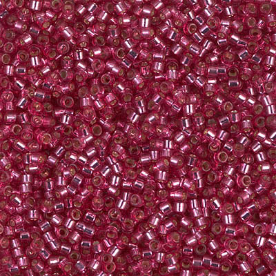 Miyuki Delica 11/0 - DB1341 Medium Pink Rose Silver Lined-Dyed