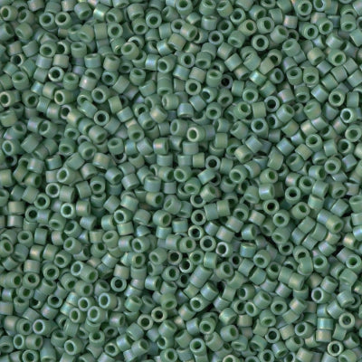 Miyuki Delica 11/0 - DB2311 Frosted Glazed Rainbow Green Pine Matte AB