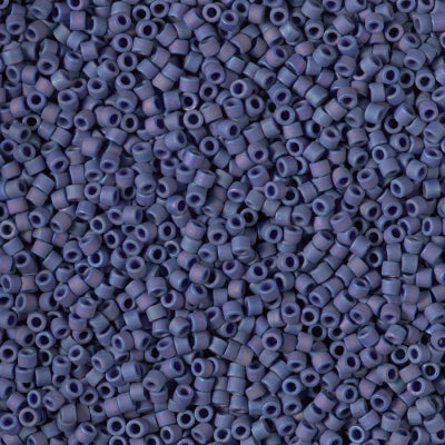 Miyuki Delica 11/0 - DB2319 Frosted Glazed Rainbow Blue Indigo Matte AB