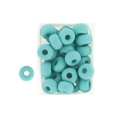 9x5 mm - Rounded matte glass crow beads - 100pcs