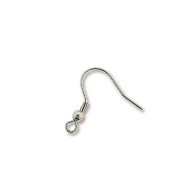 18 mm - EarwireFish Hook Stainless Steel Ball & Spring LF/NF - 72pcs