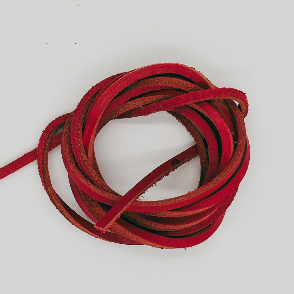 Veg-tanned leather laces