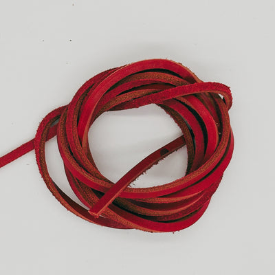 Veg-tanned leather laces