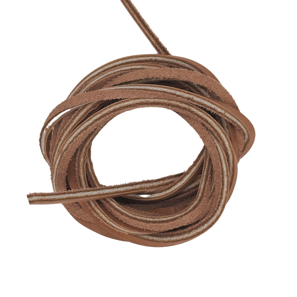 Veg-tanned leather laces