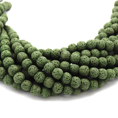 Semi-precious beads - Lava stone · various colors