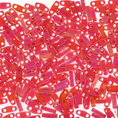 Miyuki Quarter TILA® - QTL0140FR Transparent Red Orange AB Matte