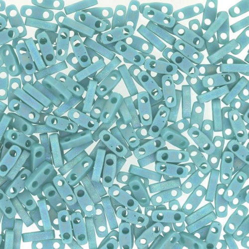 Miyuki Quarter TILA® - QTL0412FR Opaque Matte Turquoise Green AB