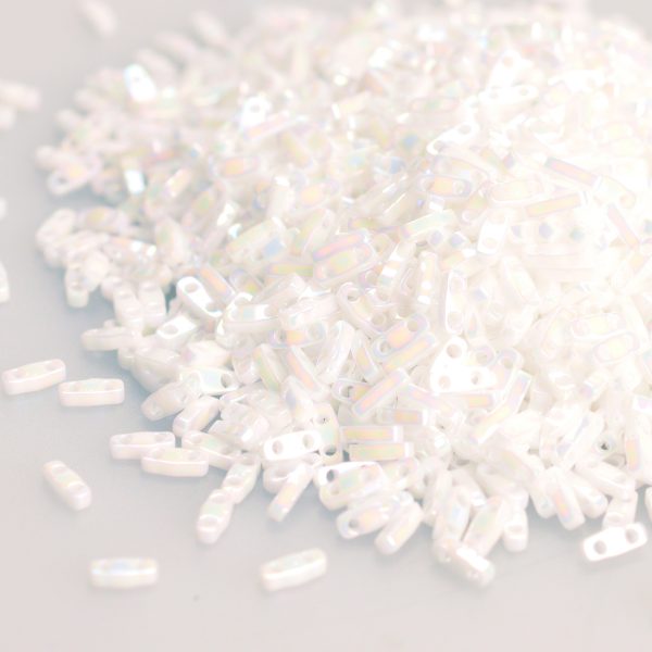 Miyuki Quarter TILA® - QTL0471 Opaque White Pearl AB