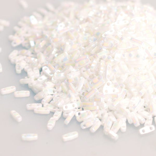 Miyuki Quarter TILA® - QTL0471 Opaque White Pearl AB