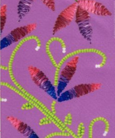 76mm - Single Face Prairie Petals Satin Ribbon - By Yard