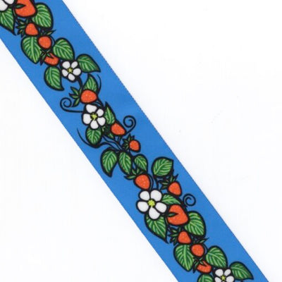 38mm - Single Face Strawberries Satin Ribbon - By Yard