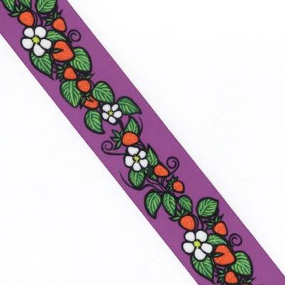 38mm - Single Face Strawberries Satin Ribbon - By Yard