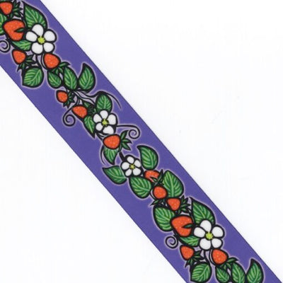 38mm - Single Face Strawberries Satin Ribbon - By Yard