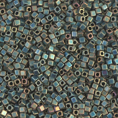 Miyuki Square Beads 1,8 mm - SQB2008 Opaque Matte Metallic Patina Iris