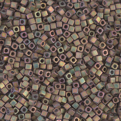 Miyuki Square Beads 1,8 mm - SQB2035 Matte Metallic Khaki Iris