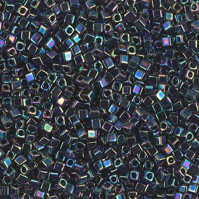 Miyuki Square Beads 1,8 mm - SQB0455 Opaque Black AB