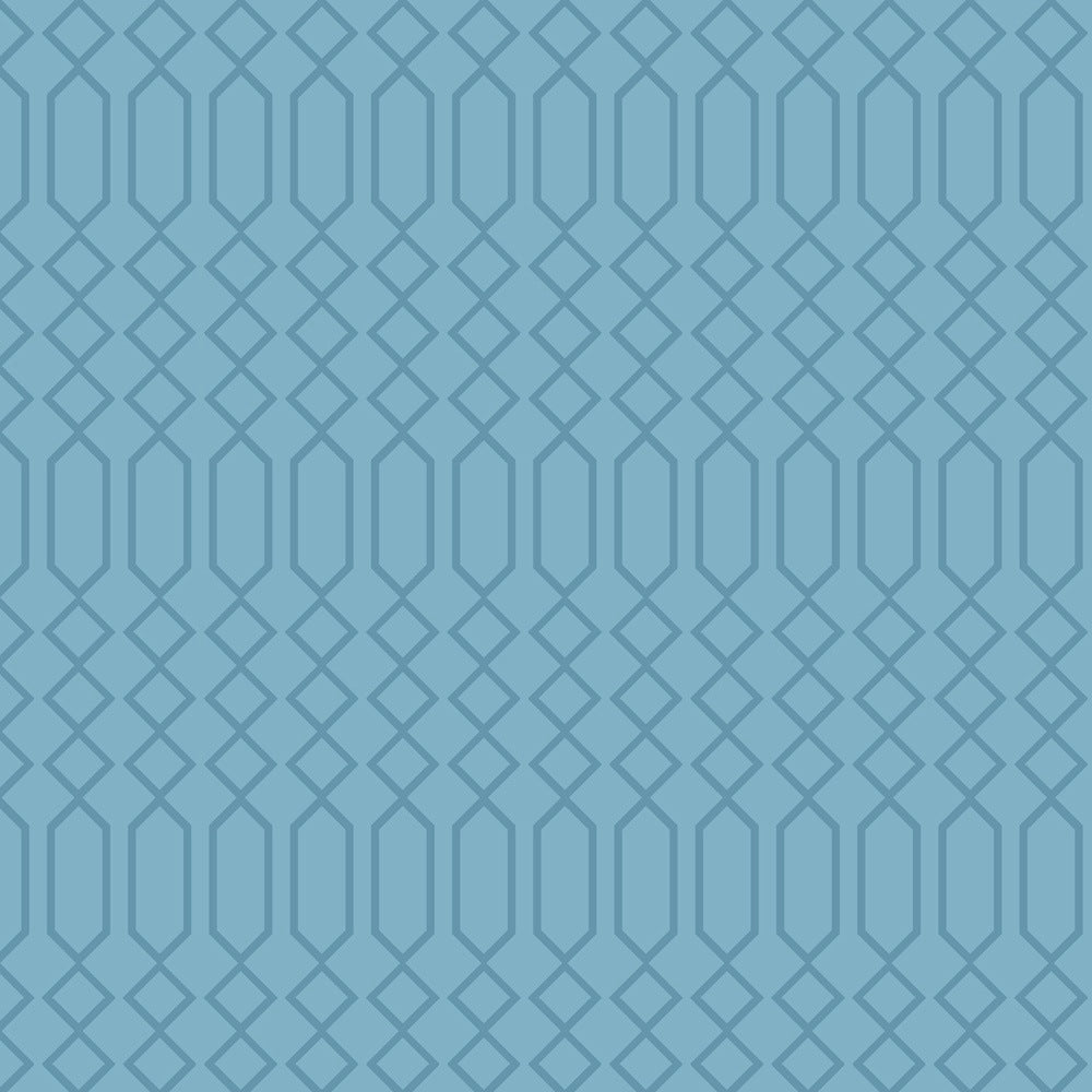 Without Ojibwe floral pattern SG0005 - Blue 100% Cotton Designer