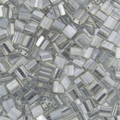 Miyuki TILA® - TL1881 Gris argenté lustré or Transparent