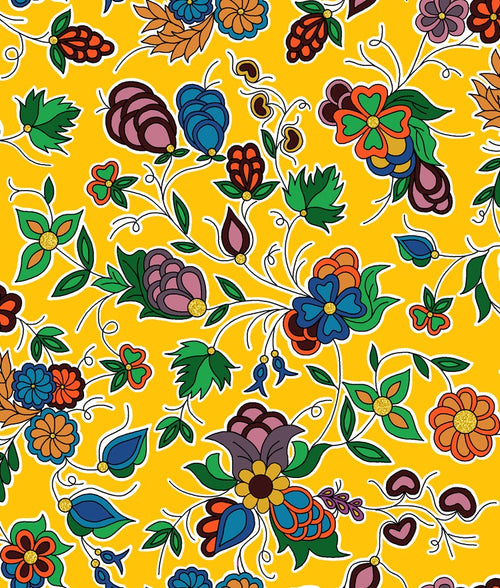 Family Blooms TM0003M - Yellow 100% Cotton Designer