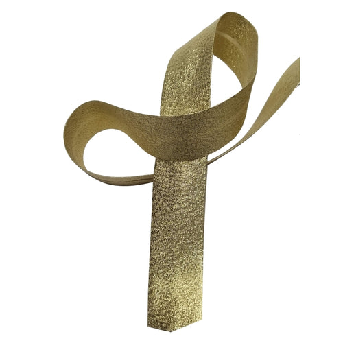 13 mm - Lamé bias binding - 33% Nylon / 67% Metallic Lamé