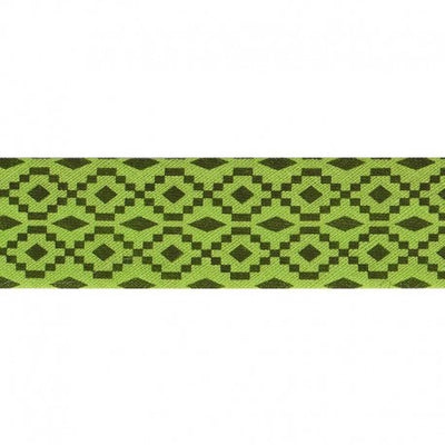 Fancy Pre-folded Bias Tape - Black / green
