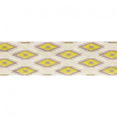 Fancy Pre-folded Bias Tape - Dark gray / anise