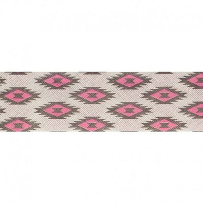 Fancy Pre-folded Bias Tape - Black / Fuschia