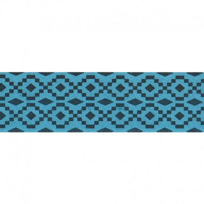 Fancy folded bias - 2 Black / turquoise