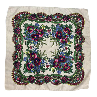 Kukum scarf - Floral motif · 30 x 30 inches