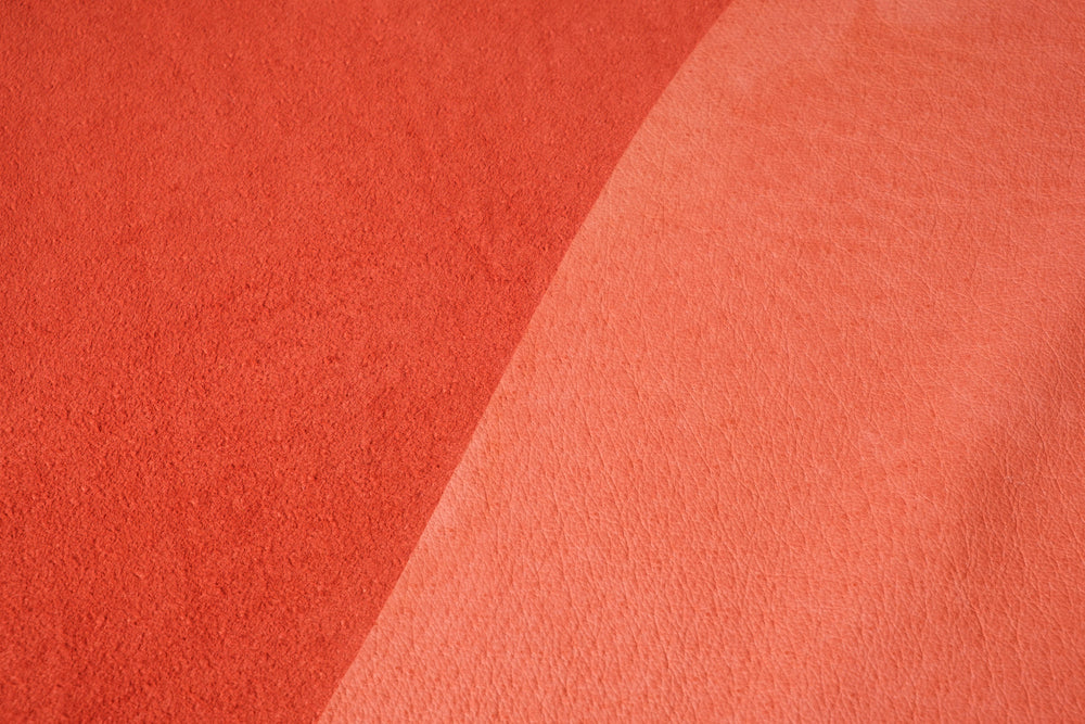 Light Orange Pig skin Velvet Leather · 1 - 1½ oz - ( 0,4 - 0,5mm )