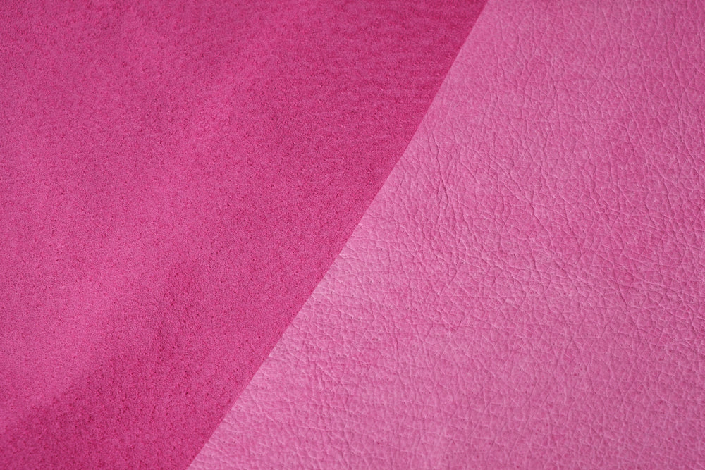 Fuchsia Pig skin Velvet Leather · 1 - 1½ oz - ( 0,4 - 0,5mm )
