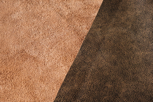 Cuir de vache brun aviateur · 2 - 2½ oz - ( 0,7 - 0,8 mm )