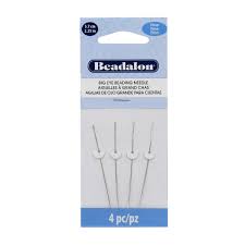 2.25in - 5.7cm - Big Eye Stainless Steel · Fine Beading Needle · 4pcs