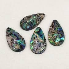 20x35mm - Cabochon acrylic with shell - 2pcs