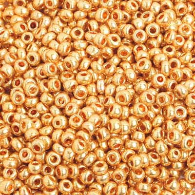 Preciosa Seedbead 8/0 - SB01605 Opaque Metallic Gold