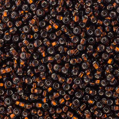 Preciosa Seedbead 8/0 - SB01703 Silverlined Dark Brown
