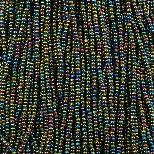 Preciosa Seedbead Charlotte 11/0 - SB7055SH Metallic Green AB