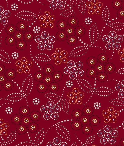 Full moon rising BA0002M - Burgundy 100% Cotton Designer