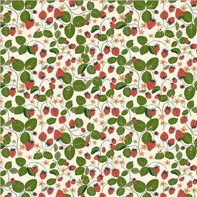 Strawberry Field 54297 - Ivory 100% Cotton Designer