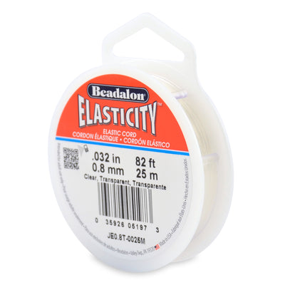 0,8 mm - .032 po - Fil élastique extensible · Transparent