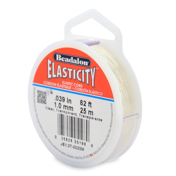 1 mm - .039 po - Fil élastique extensible · Transparent