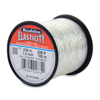 1 mm - .039 po - Fil élastique extensible · Transparent