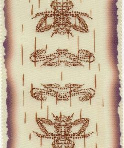 76mm - Single Face Birch Bark Biting Satin Ribbon - By Yard
