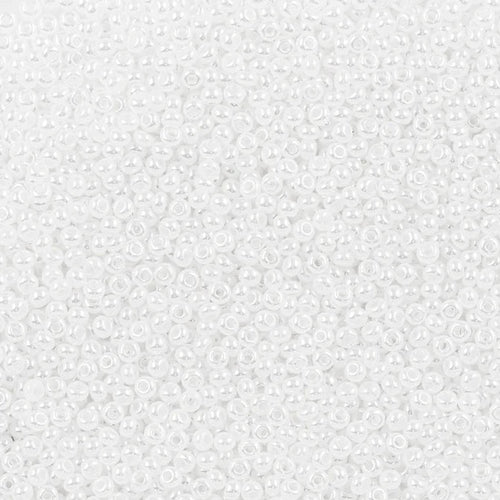 Preciosa Seedbead 11/0 - SB35005 Opaque White Dyed Pearl