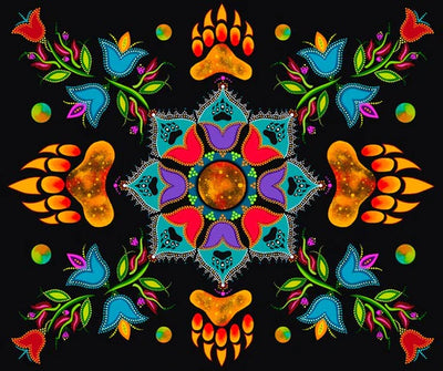 Revelation Bright Panel TMD0003P - Black 100% Cotton Fabric