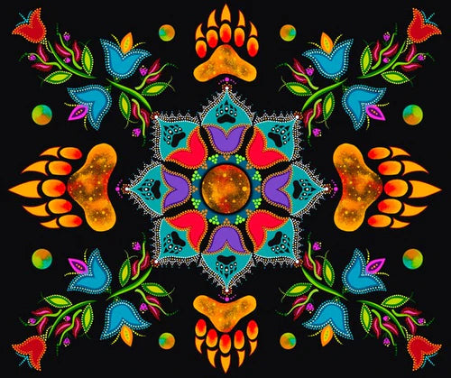 Revelation Bright Panel TMD0003P - Black 100% Cotton Fabric